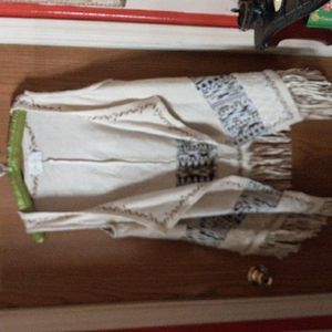 Miss Me fringed vest XL off white